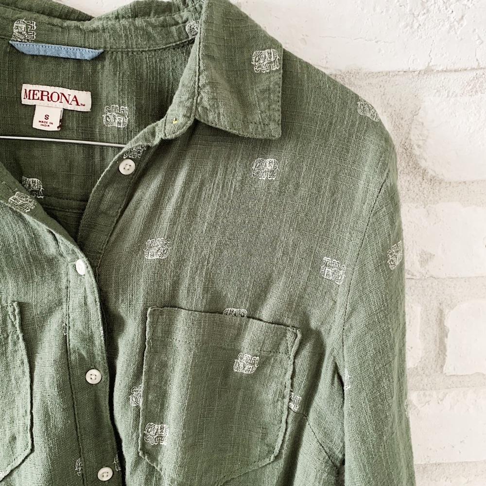 Target Elephant Patterned Button Down